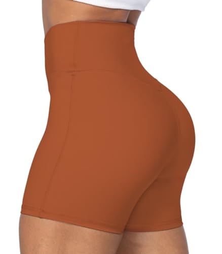 Image of Sunzel Crossover Biker Shorts for Women, No Front Seam V High Waist Yoga Workout Gym Shorts with Tummy Control | 4 Or 6-Inch Inseam, High Waisted, Tummy Control, Crossover Waist, Buttery Soft, No Front Seam, Squat Proof, Compression