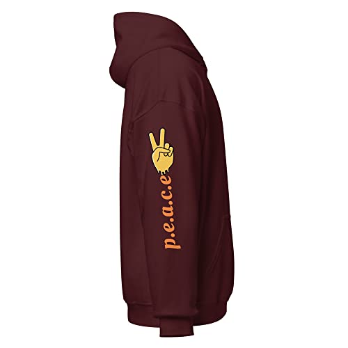 Sweat à capuche unisexe bordeaux XXL confortable vêtement chaud en coton