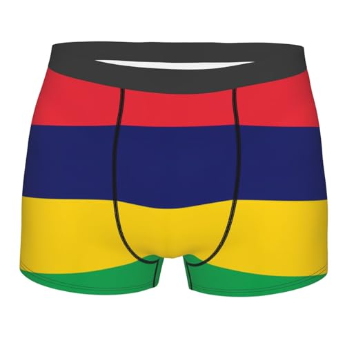 Fashionable Flag of Mauritius Men Boxer Briefs Comfortable, Breathable, Soft Stretchable