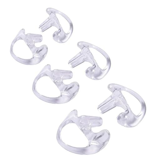 Moldes de oreja de 2 vías flexibles talla S que mejoran el sonido de tubos de radio