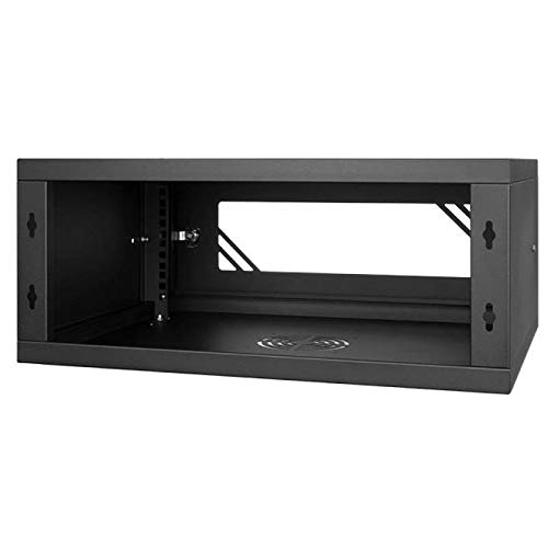 Armario Rack 19" 4U 450mm Puerta Cristal Negro RC19-4U-450GB