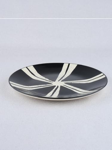 Image of BLACKCARROT Ceramic Dinner Plates Set, 6 Pieces, Splash Design | Ceramic Plates Set | Glossy Finish | Dinner Plates Ceramic | Set of 6 Plates for Dinner (Splash Design)