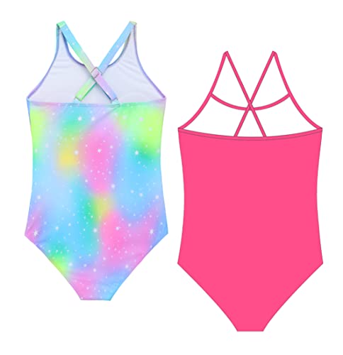 Girls One Piece Bathing Suit Mermaid Printed Beach Swimwear2