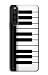 R3078 Black and White Piano Keyboard Case Cover for Sony Xperia 10 V
