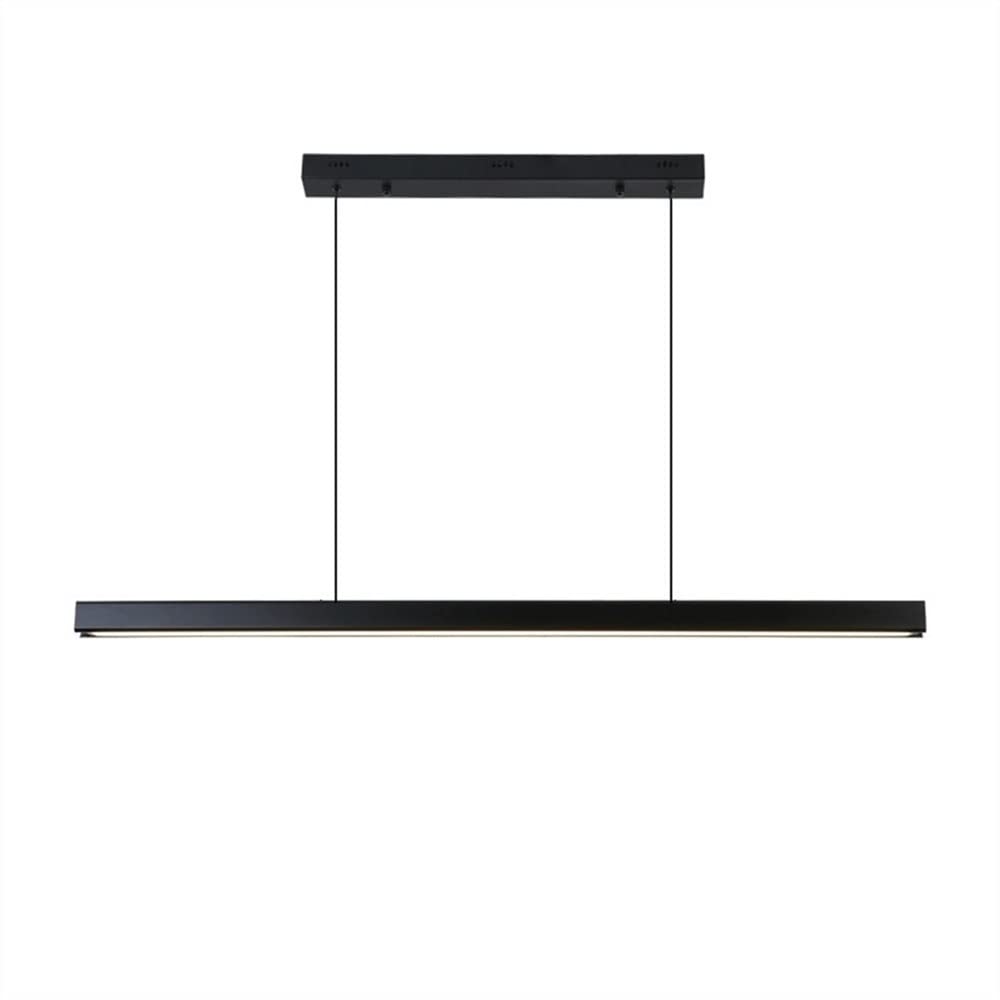 Industrial Pendant Light Long Strip Pendant Light Minimalist Linear LED Hanging Lamp Modern Aluminium Chandelier Ceiling Fixture for Kitchen Island Office Dining Room Billiard Table Hanging Ceiling La