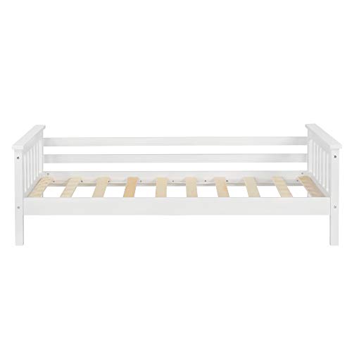 Miniatura 4 de En.Casa Cama Para Niños Nuuk 80 X 160 Cm Con Somier Con Área De Almacenamiento Protección Contra Caídas Blanco