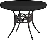 Covers & All Round Table Top Cover, 12 Oz Waterproof UV & Weather Resistant Patio Table Cover, Outdoor Table Cover for Patio Outdoor Furniture & Coffee Table (30' Dia x 4' H Inches, Black)