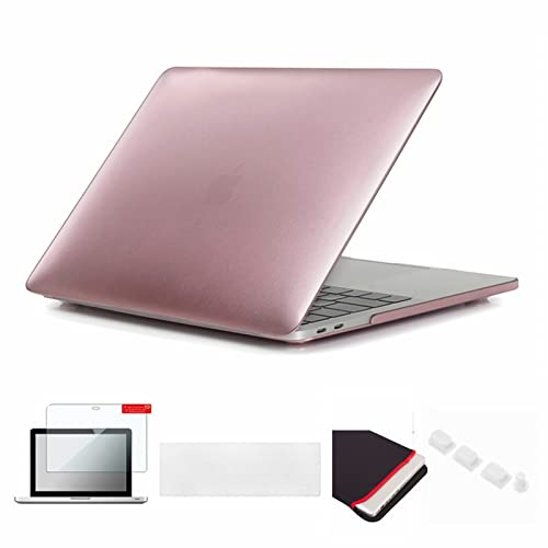 Get Discount 70% Price Se7enline Compatible with MacBook Pro Case 15 inch A1707/A1990 Soft-Touch Hard Cover 2016-2018 for Mac Pro 15 with Touch Bar&Sleeve Bag&Keyboard Cover Skin&Screen Protector&Dust Plug Set, Rose Gold