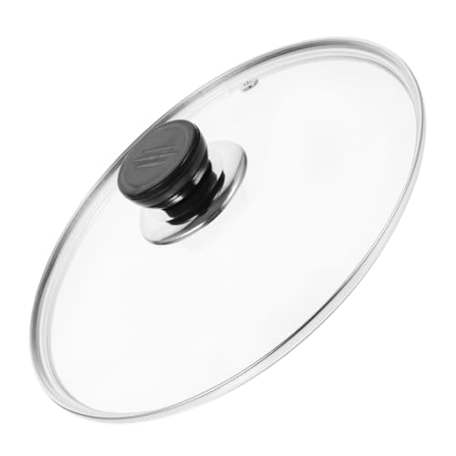 MOLUCKFU Tapa De Vidrio Para Wok y Olla De 20 Cm, Vidrio Templado Resistente Al Calor, Mango Aislado, Para Cocina Doméstica y Profesional, Repuesto Práctico Para Vaporera y Sartén