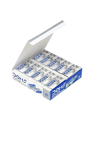 Doms Non-Toxic Dust Free Extra Long Eraser Box Pack | For Clean & Clear Erasing | Stationery Gift Item For Kids & Students | Pack of 20 Pieces - Image 3 thumbnail
