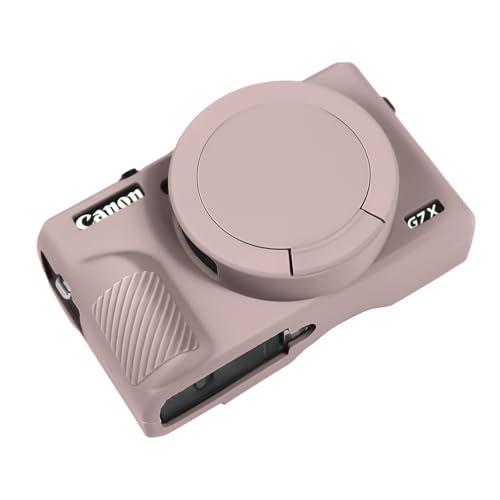 Easy Hood Case for Canon Powershot G7 X Mark III Digital Camera, Soft Silicone Protective Cover with Removable Lens Cover for Canon Powershot G7X Mark III DSLR Camera (Tiffany Pink)