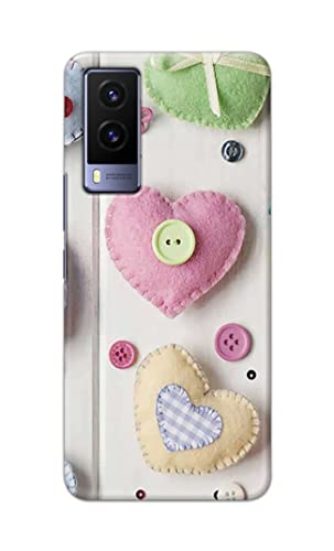 Image of PRINTFIDAA Heart Shape Hard Back Cover for Vivo V21e 5G Back Cover -(P6) KAT1010