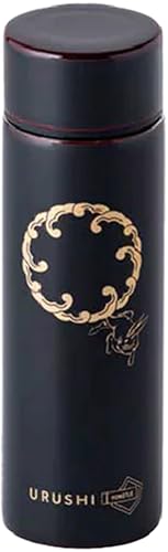 URUSHIPOKETLE 波兎デザイン 溜 マグボトル 水筒 120ml / 国産 マグボトル 水筒 おしゃれ ギフト 包装 ポケトルボトル 通勤 通学 キャンプ 登山 アウトドア トレイル 漆塗り 小物 蒔絵 プレゼント 贈り物 日本製 国産 伝統工芸 鮮やか