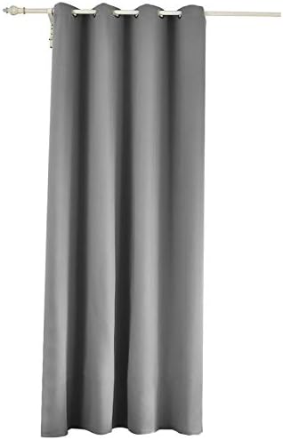 WOLTU zasłona nieprzejrzysta, z oczkami, 130 g/m², zaciemniająca zasłona termiczna, nieprzepuszczająca światła, do salonu, pokoju dziecięcego, sypialni, 1 szt135x225 cm Ciemny Fiolet