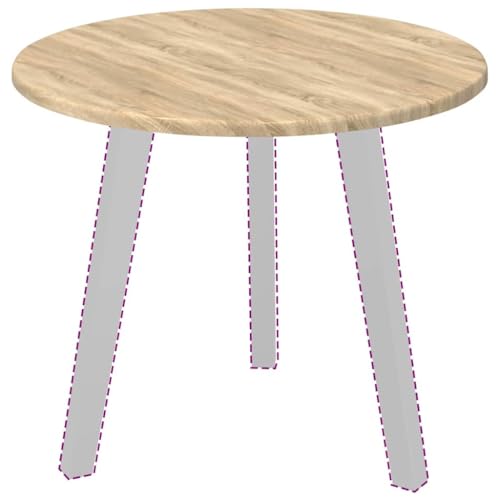 vidaXL Tischplatte Sonoma-Eiche 50 x 50 x 1,5 cm Holzwerkstoff, Stylische, runde Tischplatte für Garten, modernes Terrassenmöbel, langlebige Holzoberfläche