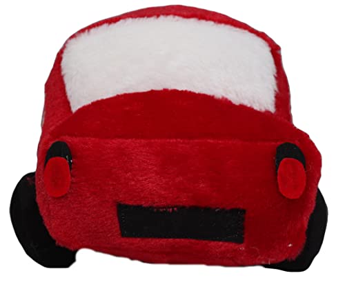 Image of Tickles Soft Stuffed Plush Car Toy for Kids Room (Color: Red and White Size: 31 cm)