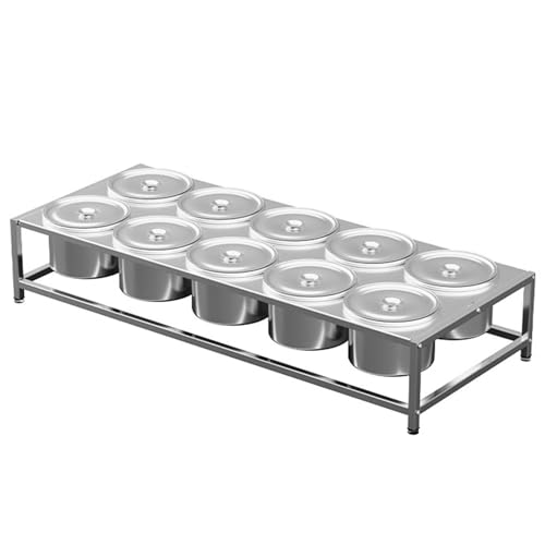 Juego de especias, estante organizador de acero inoxidable, estante de condimentos de encimera para despensa de cocina, condimentos, ensalada, mermelada
