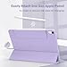 Dwopar Magnetic Case for iPad Air 11 Inch M3/M2 2025/2024, Smart Folio for iPad Air 5th/4th Gen. 10.9 Inch 2022/2020 Model, Trifold Stand Case, Auto Sleep/Wake, Support Apple Pencil Pro (Lilac)