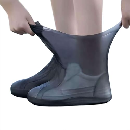 FLKWOP Fundas impermeables para zapatos, fundas protectoras reutilizables de silicona para zapatos, adecuadas para hombres, niños y mujeres, resistentes al agua, fáciles de usar y antideslizantes