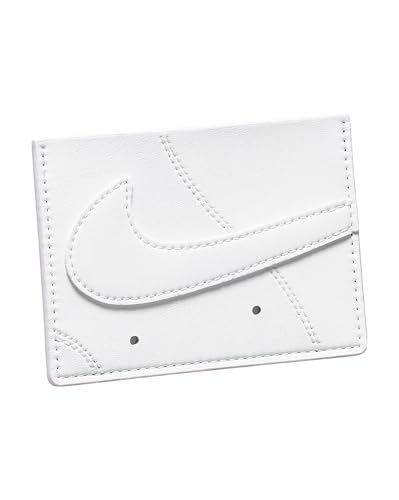 Nike Air Force 1 Slim Card Wallet – Sneaker-Inspired Compact Design with Logo Detail for Cards, Cash, and Everyday Use (White, One Size)