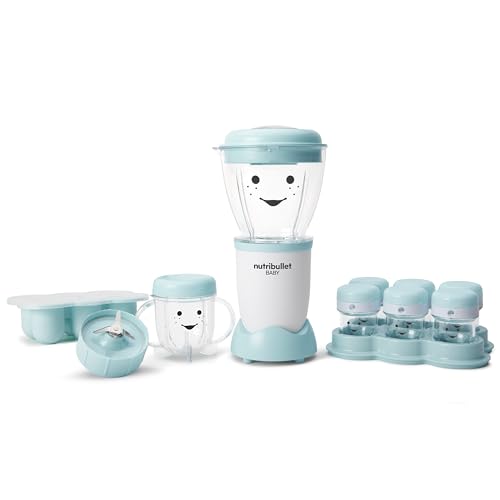 NutriBullet NBY-50100 Baby Complete Food-Making System, 32-Oz, White, Blue, Clear image 3