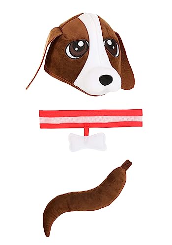 Disfraz para perro con sombrero, collar y cola miniatura 6