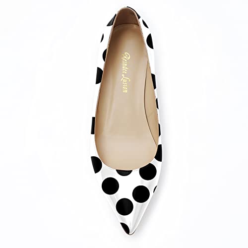 Image of Reindee Lusion Womens Low Kitten Comfortable High Heels Music Note Printed Closed Toe Sexy Pumps Shoes