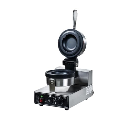 WJW バーガーメーカー、バーガーワッフルメーカー,業務用アイスクリームーー, 1300W, 温度調節50-300℃ 均一な加熱、業務用ハンーマシン タイマー機能付き (シングルヘッド固定)