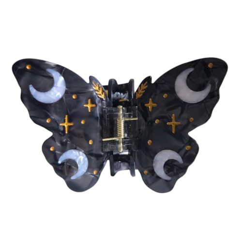 Dreamy Butterfly Hair Clips Fantasy Acetate Hair Clip Butterfly Claw Clips for Women Black