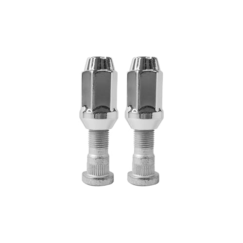 Image of 1 /2-20 Chrome Wheel Lug Stud Nut Set Compatible with 2009-2019 Ford Edge Explorer Flex Taurus Police Interceptor Lincoln MKS MKX MKT 611-094 610561 (4PCS)