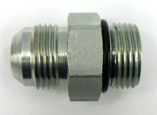 AF C5315-12-12 - 3/4 Male JIC (1-1/16''-12 Threads) x 3/4 Male O-Ring Boss (1-1/16''-12 Threads) - Straight Thread Connector