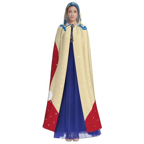 Cape à capuche Noël de 150 cm pour déguisement carnaval