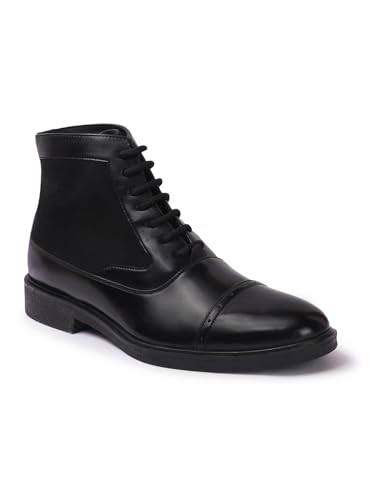 Image of Carlton London Men's Ankle Height Comfortable Lace-Up Round Boot