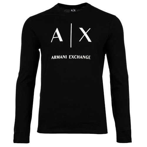Armani Exchange Men's Long Sleeve Cotton Jersey Slim Logo Tee