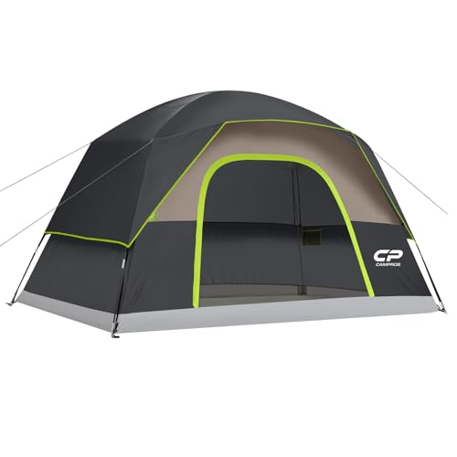 CAMPROS CP Tent 6 Person, Waterproof Windproof Double Layer...