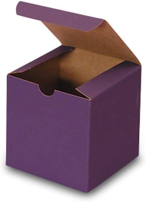 Purple Paper Gift Box 4" X 4" X 4" | Quantity: 100