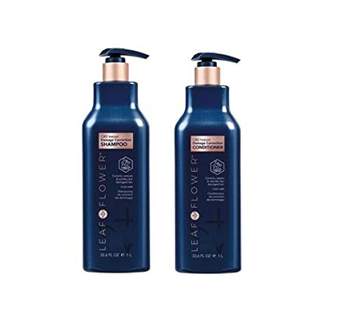 Leaf & Flower Instant Damage Correction Shampoo & Conditioner 33.8 Oz Duo #TOP1