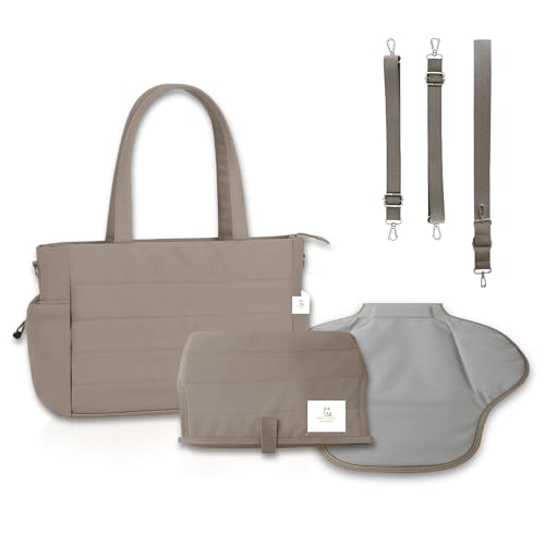 Mimis & Boris Bolso Cambiador Bebe Impermeable con Bolsillo Extraible Gran Capacidad Cambiador Portátil Organizador Bolso Carrito Bebe Maternidad Paseo Viaje Hospital Diseño Unisex Practico Comodo