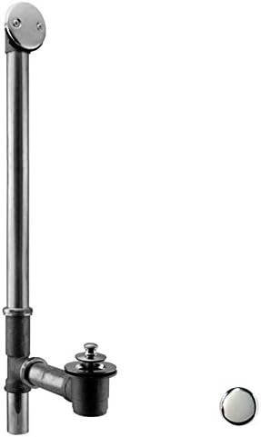 Twist and Close Bath Waste and Overflow with 2 Hole Faceplate - Polished Chrome