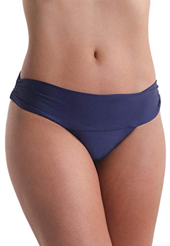 Calcinha Biquíni Avulso Cós Alto Orquídea - Azul Marinho - P