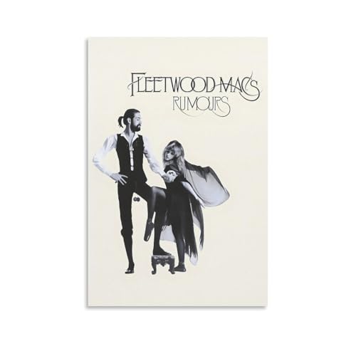 Eetreay Fleetwood Poster Mac Music Rock Band Vintage Album Cover Music Posters for Room Aesthetic Canvas Wall Art Bedroom Decor12x18inch(30x45cm)