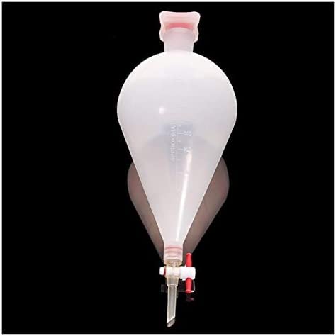 Embudo colador de cocina Embudo separador de plástico en forma de pera de 1000 ML con tapón de PTFE Embudo separador de PP Suministros de laboratorio Universal