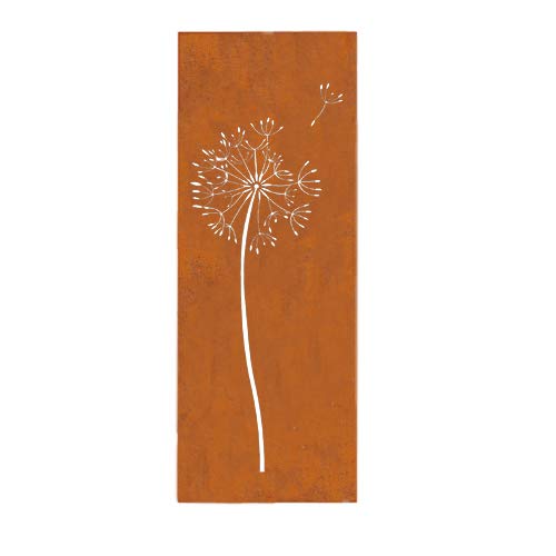 prima terra Deko- und Sichtschutzelement Edelrost Pusteblume H=158cm B=60cm
