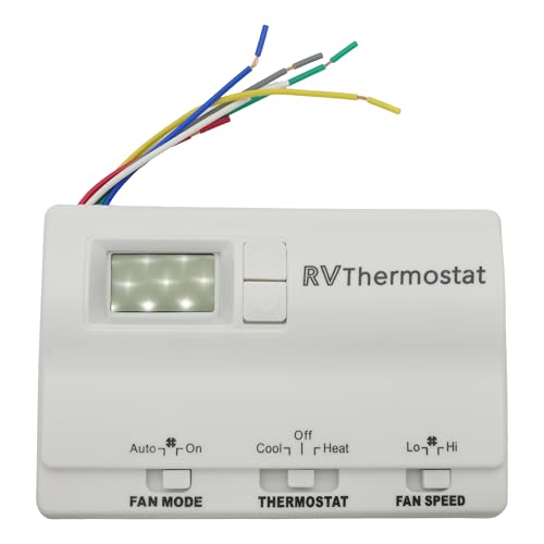 Image of OKAY MOTOR RV Digital Thermostat for Coleman 83303362 Air Conditioner Heat /Cool T-Stat Wall 8330-336 337 338 339 368 386 - White