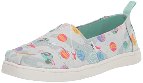TOMS Kids Foil Cosmic Galaxy Print Alpargata (Little Kid/Big Kid) Cloudy Grey 12.5 Little Kid M