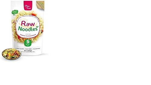 3 x CleanFoods 21 calorías fideos konjac secos I 75 g I glucomanano konjac shirataki I sin olor l vegano I sin gluten ni grasa I listo en 5 minutos
