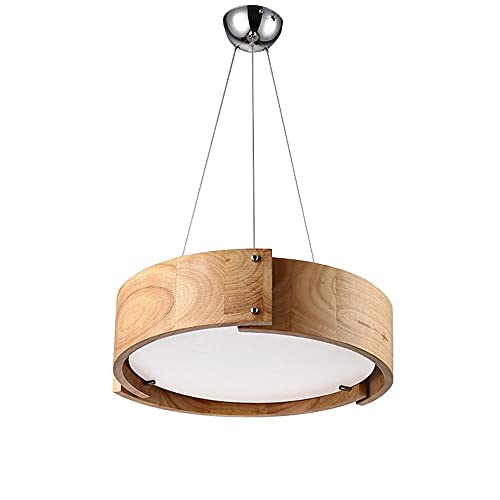 Suspension LED en bois 36W à intensité de couleur réglable