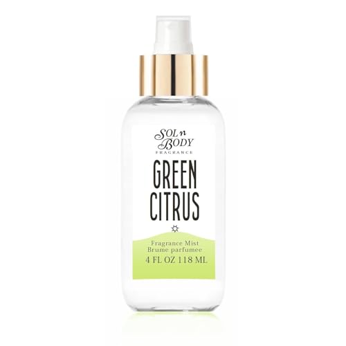 GREEN CITRUS Body & Hair Perfume Mist by SOLNBODY | Incredibly Uplifting Blend of Bergamot, Grapefruit, Clementine and Lemon Zest Infused with Skincare Extracts