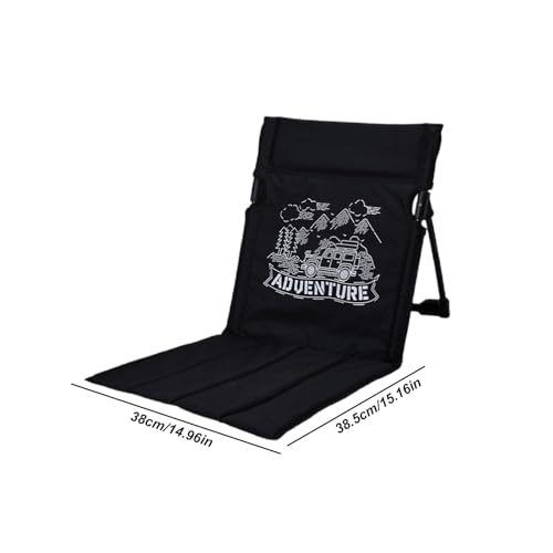 Chaise de sol polyvalente dossier réglable avec coussin pliable de plage