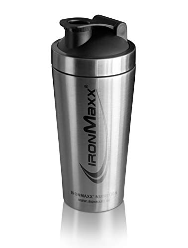 IronMaxx Eiweiß Shaker - 750ml Steelshaker | Auslaufsicher, Spülmaschinengeeignet, BPA & DEHP-frei | Proteinshaker mit Drehverschluss, Sieb & Mess-Skala IronMaxx Eiweiß Shaker - 750ml Steelshaker | Auslaufsicher, Spülmaschinengeeignet, BPA & DEHP-frei | Proteinshaker mit Drehverschluss, Sieb & Mess-Skala